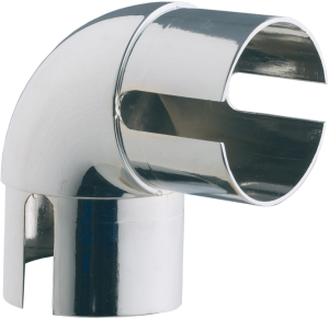 Manchon de jonction 90° chromé pour main courante Ø40mm